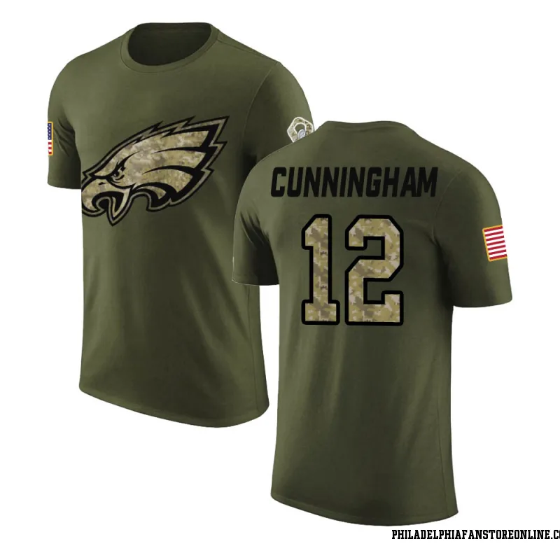 Olive Youth Randall Cunningham Philadelphia Eagles Salute to Service Legend T-Shirt